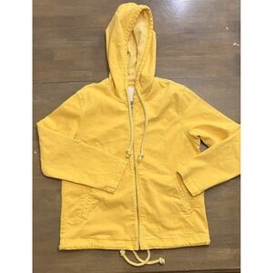 Mother Superior Yellow Hoodie Jean‎ Jacket Denim Double Draw Womens Large Gold